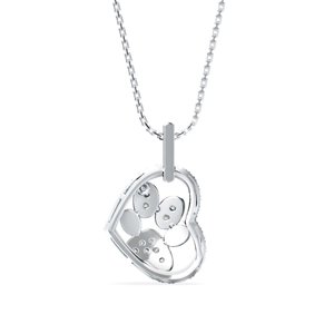 Collier avec pendentif en forme de patte de chien en diamant de laboratoire en or massif 14 carats, certifié IGI, bijoux fins minimalistes, fabricant d'Inde - Product Image 4