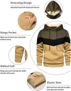 Sudadera con capucha de gran tamaño para hombre Jersey polar de algodón de moda con logotipo personalizado hombro caído y ropa de calle cálida para invierno - Product Image 5