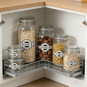 Frasco Hermético Cuadrado <span class=keywords><strong>de</strong></span> Vidrio para Organización <span class=keywords><strong>de</strong></span> Despensa con Tapa <span class=keywords><strong>de</strong></span> <span class=keywords><strong>Cierre</strong></span> Hermético, Recipiente <span class=keywords><strong>de</strong></span> Almacenamiento con Diseño Personalizado para Decoración <span class=keywords><strong>de</strong></span> Cocina - Product Image 6