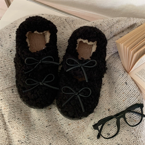 XIXITIAO nueva hermosa moda Retro <span class=keywords><strong>Ballet</strong></span> Flat Cute Bow señoras elegantes zapatos <span class=keywords><strong>de</strong></span> interior <span class=keywords><strong>de</strong></span> felpa <span class=keywords><strong>Zapatillas</strong></span> <span class=keywords><strong>de</strong></span> casa <span class=keywords><strong>de</strong></span> algodón para mujeres - Product Image 3