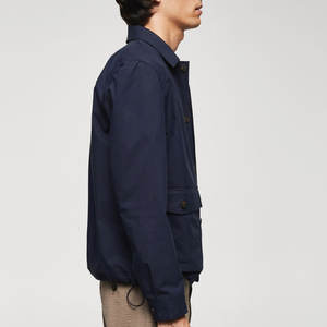 Veste en toile 100% coton pour homme, qualité supérieure, coupe-vent, respirante, séchage rapide, couleur unie, nouvelle arrivée - Product Image 5