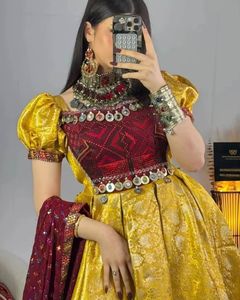 Robe en soie afghane faite à la main de haute qualité pour femmes vêtements vintage traditionnels pour l'été meilleur matériel-0702 - Product Image 2