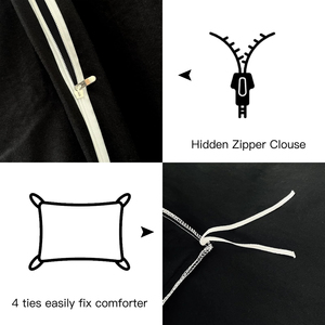 Customized Colors Reversible 100% Cotton Eco-Friendly All-Season Comforter Set <b>Hypoallergenic</b> Quilted Washable Duvet <b>Bedding</b> Set - Product Image 5