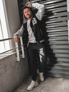 College Baseball <b>Jacket</b> for <b>Men</b> Oversized <b>Varsity</b> Letterman <b>Bomber</b> 100% Cotton Wool Blend Streetwear Wholesale Custom - Product Image 5