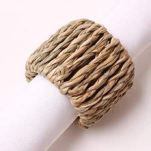 แหวนผ้าเช็ดปากหวายปรับแต่งได้ เหมาะสำหรับการจัดโต๊ะในงานอีเวนต์ โดดเด่นด้วยลักษณะธรรมชาติที่หรูหรา และเป็นของตกแต่งที่นำกลับมาใช้ซ้ำได้ - Product Image 6