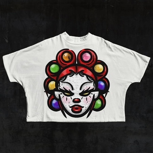 High Quality Men's Eco-Friendly 300g Short Boxy Fit T-Shirt Oversized 100% Cotton <b>Terry</b> Custom Graphic Digital Print <b>Bulk</b> - Product Image 6