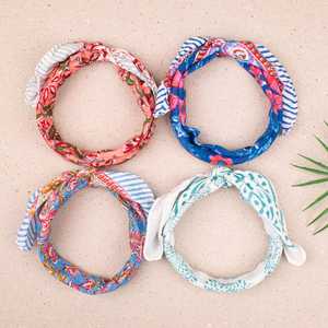 Juego de 4 Pañuelos de Algodón Hechos a Mano, Estilo Boho, Suaves y Ligeros, Bufanda de Verano Unisex, Pañuelo para la Cabeza Estilo Indio para la Playa - Product Image 1