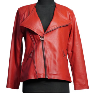 Vachette en cuir véritable femmes vestes femme fille vêtements d'hiver sans col Biker Style veste en cuir manteaux avec poches naturel - Product Image 6