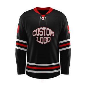 Maillot de hockey sur glace d'entraînement de taille adulte en 100% polyester sur mesure maillot d'équipe sportive avec nom et logo personnalisés - Product Image 3