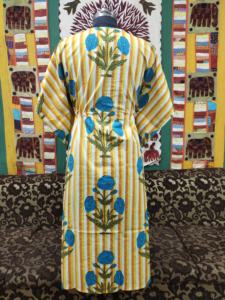 Robe caftan en coton pour femmes été artisanat ethnique Boho Hippie Robe grande taille tenue de bureau amicale naturel longue traditionnelle - Product Image 3