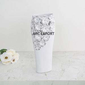 Design de luxe Vases à fleurs en laiton blanc Meilleure vente Pots et Vases de décoration de grandes fleurs antiques faits à la main au prix le plus bas - Product Image 6