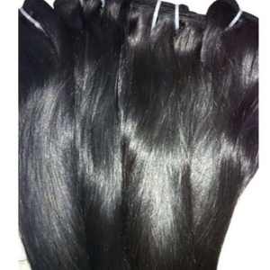 Machine d'extensions de cheveux indiens vierges de temple en gros faisceaux de trame ondulés naturels bouclés droits - Product Image 3