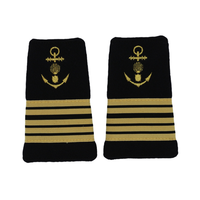 EPAULETTES TREFLE GENDARMERIE GRANDE TENUE - PERSONNEL Couleur bleue personnalisée avec motif de broderie