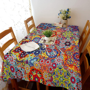 Banquete de fiesta de cumpleaños de lujo personalizado, algodón orgánico 100%, universal, hecho a mano, certificado GOTS, ropa de mesa cuadrada - Product Image 2