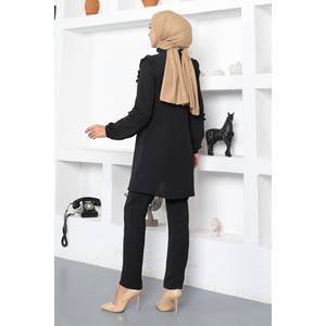 Conjunto de Dos Piezas para Mujer, Casual, Asimétrico, con Detalle de Volantes, Shorts a Media Pierna y Top por Encima de la Rodilla, 100% Algodón, Cuello Redondo, Talla XS - Product Image 5