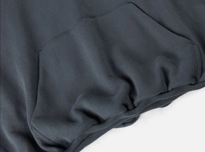 Diseño personalizado de talla grande hombro caído lavado ácido en relieve 100% algodón Fleece distress diseño único capucha recortada Sudadera con capucha para hombres - Product Image 4