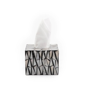 Porte-mouchoirs en tissu avec incrustation d'os floral design fait à la main boîte de papier rectangulaire exportateur en gros-boîte de rangement en incrustation d'os - Product Image 5