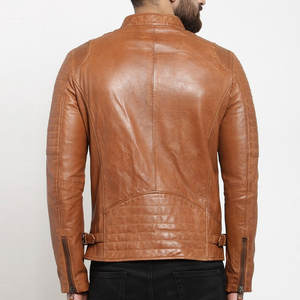 Achats en ligne de haute qualité Fabricant en gros Veste de motard pour hommes Veste en cuir à la mode de conception professionnelle - Product Image 3