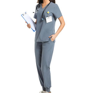 Uniformes de Hospital Transpirables Más Vendidos, Uniformes Médicos Casuales para Mujer, Bordado Personalizado, Uniformes de Enfermería de Manga Corta - Product Image 2