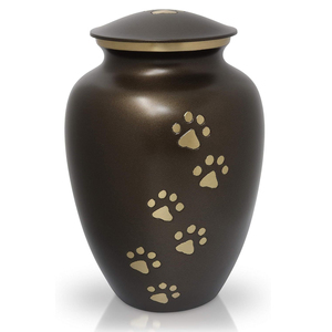 Urnas funerarias Vintage recién llegadas con estampado de pata, urnas de cremación grabadas en blanco, urnas de ataúd para almacenamiento de cenizas humanas y adultas, la mejor calidad - Product Image 2