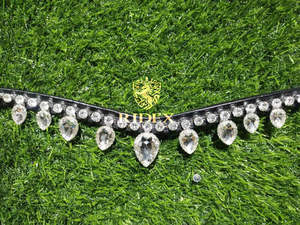 Cinta de Cuero para Caballo ADEEFA de Alta Calidad con Cristales Blancos Personalizables - Tamaños Personalizables - Product Image 5