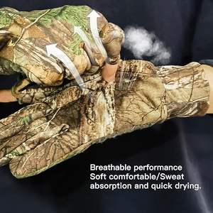 Todas las estaciones usan empuñaduras antideslizantes pantalla táctil guantes de caza anticolisión patrón sólido resistente al desgaste guante de caza - Product Image 3