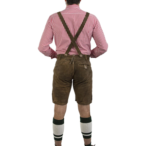 Hoàn Hảo Phù Hợp Da Lộn Da Lederhosen Cho Nam Giới Tùy Chỉnh Thêu Quần Short Truyền Thống Bavaria Trang Phục Thời Trang Cổ Điển - Product Image 4