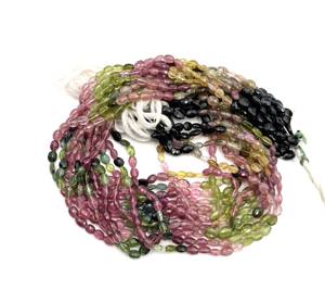 Cuentas facetadas de piedras preciosas de turmalina múltiple Natural, hebra de cuentas de piedras preciosas para la fabricación de joyas, cuentas facetadas de turmalina múltiple - Product Image 3