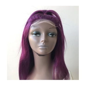 Visón brasileño recto Remy virgen Cierre de cabello transparente HD Peluca de encaje de color ondulado cutícula alineada al por mayor - Product Image 1