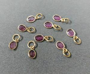 จี้พลอยทัวร์มาลีนสีชมพูธรรมชาติ18K เครื่องประดับอัญมณีทรงรีทำด้วยมือของขวัญที่สมบูรณ์แบบสำหรับผู้หญิง - Product Image 4