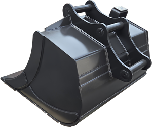 Godet de nivellement professionnel pour excavatrice à 3 broches avec corps durable haute résistance et lame Hardox 500 - Product Image 2