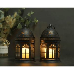 Colección Ramadán 2026 Mini Portavelas de Metal Negro para Colgar y Decoración de Mesa - Product Image 2