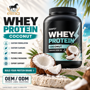 Concentrado de Proteína de Suero de Leche Elma Food 1KG Sin Azúcar Añadido 50 Porciones Fórmula de Crecimiento Muscular con BCAA Proteína en Polvo Sin GMO - Product Image 1