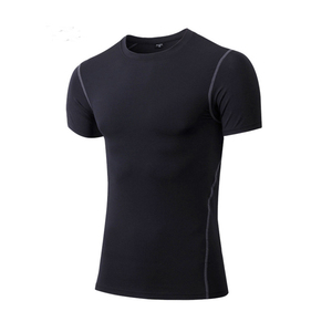 Wholesale Factory Cheap Price Custom Made Men half sleeve <b>MMA</b> <b>Rash</b> <b>Guard</b> High Quality Short Sleeve Compression Shirts - Product Image 3