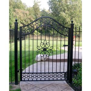 Porte <span class=keywords><strong>d</strong></span>'<span class=keywords><strong>entrée</strong></span> en fer forgé ornementale Prima avec des barres en acier <span class=keywords><strong>d</strong></span>écoratives et une apparence élégante - Product Image 4