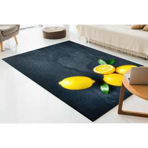 Tapis de cuisine à motif citron : Tapis d'appoint intérieur tendance, tapis doux non tissé - Product Image 5