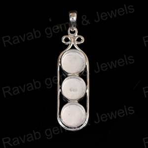 Rắn 925 Sterling Bạc 18K Vàng Mạ Đậu Hà Lan Thiết Kế 6Mm Trống <span class=keywords><strong>Bezel</strong></span> Thiết Kế Bán Núi Mặt Dây Chuyền Phụ Nữ Nhựa Làm Đầy Đồ Trang Sức - Product Image 5