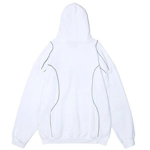 OEM Custom 3m Stylish Hip Hop Luxury Winter 100% Cotton Glow Dark Reflective Streetwear Hoodie - Product Image 1