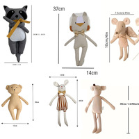 Peluche Apaisante en Tissu Coton PP pour Enfants, Modèle Canard ou Coq, Décoration de Chambre d'Enfant
