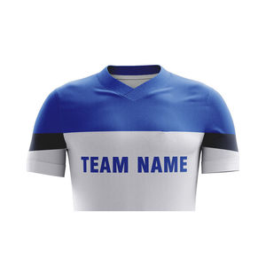 Maillot de football américain pour homme de haute qualité OEM, couleurs personnalisées, respirant, manches courtes, tissu 100% polyester - Product Image 4