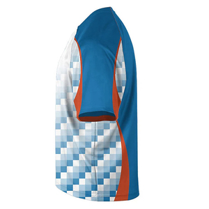 Fabricant en gros de hauts d'uniformes de lacrosse à manches courtes imprimés par transfert thermique, sur mesure, 100% polyester, anti-UV, léger - Product Image 5