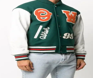 Chaquetas Varsity de Moda al por Mayor, Bordado Personalizado, Chaquetas Varsity de Cuero, Chaquetas Varsity de Béisbol, Chaquetas Varsity de Alta Calidad - Product Image 6