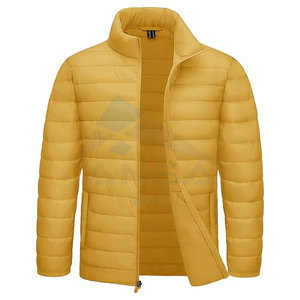 Chaqueta acolchada para hombre OEM de primera calidad, abrigo de invierno empacable ligero, aislamiento cálido, tela resistente al agua, marca personalizada - Product Image 1