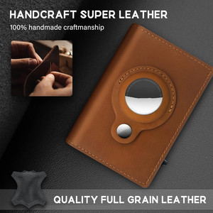 Nueva Cartera de Cuero con Tecnología RFID para AirTag 2026, Tarjetero con Cartera Minimalista para Hombre para <span class=keywords><strong>Apple</strong></span> AirTag - Product Image 2