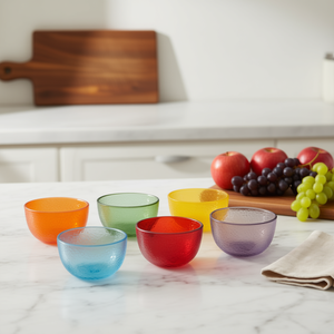 Juego de 6 Tazones de Vidrio Multicolor Laura BMD 94 Colección Amicasa - Product Image 3