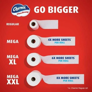 CharminUltra Strong <b>Toilet</b> Paper <b>24</b> Mega <b>Rolls</b>, 220 Sheets Per <b>Roll</b> - Product Image 6