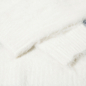 สเวตเตอร์ผ้าขนแกะคอกลมแขนยาวสำหรับผู้หญิงเสื้อสเวตเตอร์แบบสวมหัวถักสีทึบจัมเปอร์ทรงหลวมขนาดใหญ่ - Product Image 4