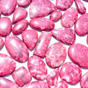 Lote de Cabujones de Tulita Rosa Natural, Venta al por Mayor, 100% Alta Calidad, Hechos a Mano con Tratamiento de Pulido - Product Image 1