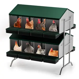 Quick Assembly Chicken Coop Accessory: MG04Q-L 16-Compartment Nest Poultry Laying Nesting Boxes
