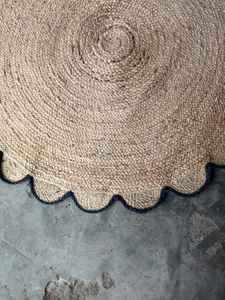 Tapis et carpettes modernes écologiques antidérapants à poils plats à motifs floraux en jute et coton tressés, fabriqués à la machine, adaptés aux animaux domestiques - Product Image 3